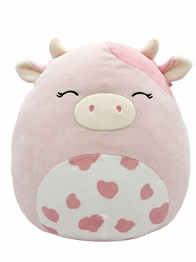 Squishmallows KellyToys Jumbo Plush Pink Cow Stuffed Animal Hearts 16 Inch Big